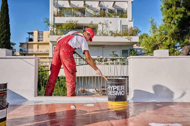 Rooftop waterproofing with Hyperdesmo