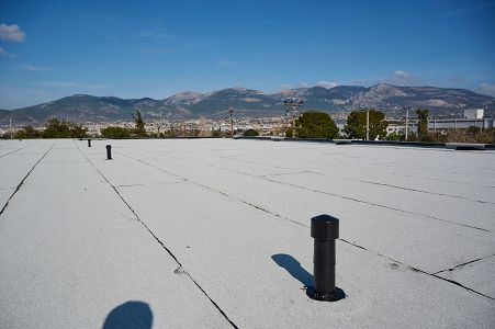 Rooftop waterproofing with bituminous sheets - Completed projects - Waterproofing with bituminous sheets - Goumas Insulations - Monoseis Goumas